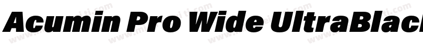 Acumin Pro Wide UltraBlack字体转换